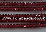 CGA516 15.5 inches 1.5*2.5mm faceted rondelle red garnet beads