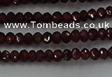 CGA517 15.5 inches 2*3mm faceted rondelle red garnet beads