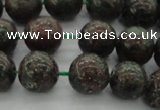 CGA552 15.5 inches 8mm round red green garnet gemstone beads