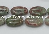 CGA66 15.5 inches 15*20mm oval red green garnet gemstone beads