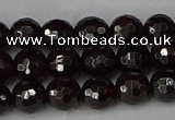 CGA662 15.5 inches 6mm faceted round red garnet beads wholesale