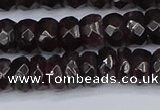 CGA678 15.5 inches 4*7mm faceted rondelle red garnet beads