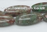 CGA69 15.5 inches 15*30mm horse eye red green garnet gemstone beads