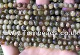 CGA705 15.5 inches 6mm faceted round green garnet beads