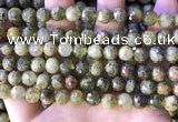 CGA706 15.5 inches 8mm faceted round green garnet beads