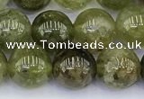 CGA712 15.5 inches 8mm round natural green garnet gemstone beads