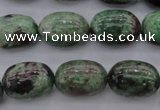 CGA85 15.5 inches 13*18mm egg-shaped red green garnet gemstone beads