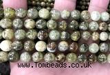 CGA868 15 inches 10mm round green garnet gemstone beads