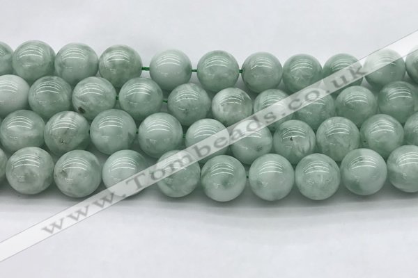 CGA905 15.5 inches 14mm round green angel skin gemstone beads
