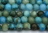 CGA925 15 inches 4mm round blue angel skin beads