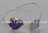 CGB1009 15*20mm - 18*25mm arrowhead druzy agate bangles wholesale