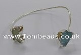 CGB1022 13*18mm - 15*20mm freeform & butterfly druzy agate bangles