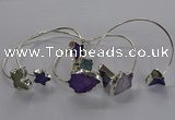 CGB1026 10*12mm - 18*25mm freeform druzy agate bangles