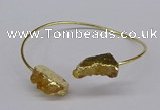 CGB1031 8*18mm - 10*20mm freeform druzy agate bangles