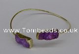 CGB1032 8*18mm - 10*20mm freeform druzy agate bangles