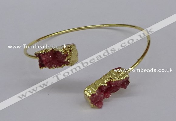 CGB1033 8*18mm - 10*20mm freeform druzy agate bangles