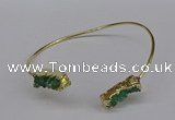 CGB1035 8*18mm - 10*20mm freeform druzy agate bangles