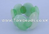 CGB150 8 inches fashion dyed white jade gemstone stretchy bracelet