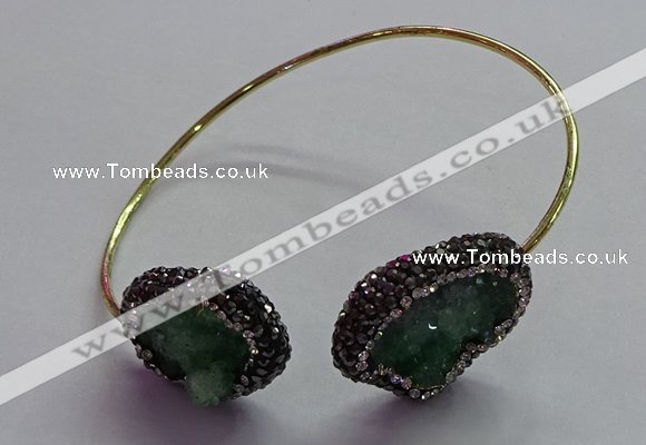 CGB1505 18*25mm - 20*28mm freeform druzy agate bangles wholesale