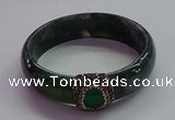 CGB1526 Outer diameter 65mm fashion moss agate & chalcedony bangles