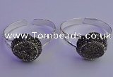 CGB2010 30mm flower druzy agate gemstone bangles wholesale