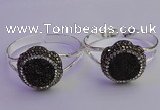 CGB2012 30mm flower druzy agate gemstone bangles wholesale