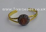 CGB2030 25mm coin plated druzy agate bangles wholesale