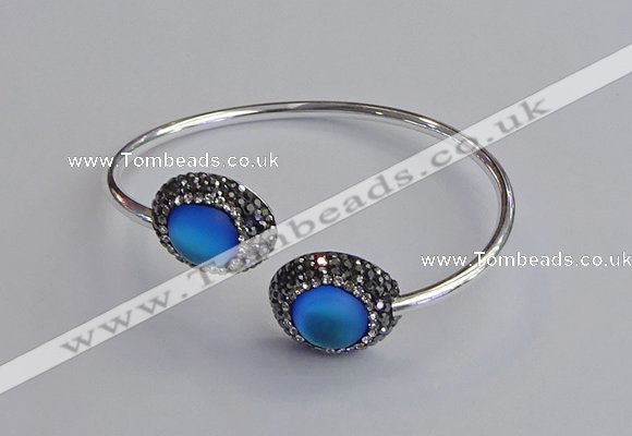 CGB2051 15*20mm oval glass bangles wholesale