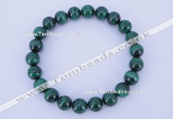 CGB215 2pcs 7.5 inches 4mm natural malachite gemstone bracelets