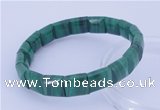 CGB226 7 inches 10*10mm square natural malachite gemstone bracelets