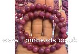 CGB2502 7.5 inches 8mm round ruby gemstone beaded bracelets