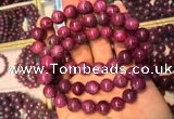 CGB2514 7.5 inches 11mm round ruby zoisite beaded bracelets