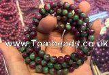 CGB2518 7.5 inches 7mm round ruby zoisite beaded bracelets