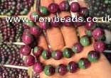 CGB2523 7.5 inches 12mm round ruby zoisite beaded bracelets