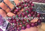 CGB2527 7.5 inches 9mm round ruby zoisite beaded bracelets