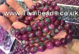 CGB2530 7.5 inches 12mm round ruby zoisite beaded bracelets