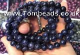 CGB2532 7.5 inches 6mm round sapphire gemstone beaded bracelets