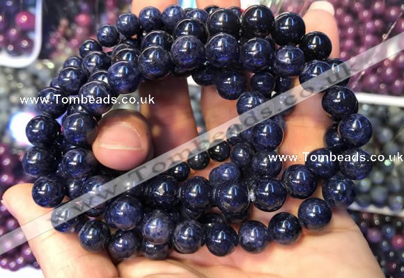 CGB2534 7.5 inches 8mm round sapphire gemstone beaded bracelets