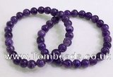 CGB2550 7.5 inches 6mm round charoite gemstone beaded bracelets