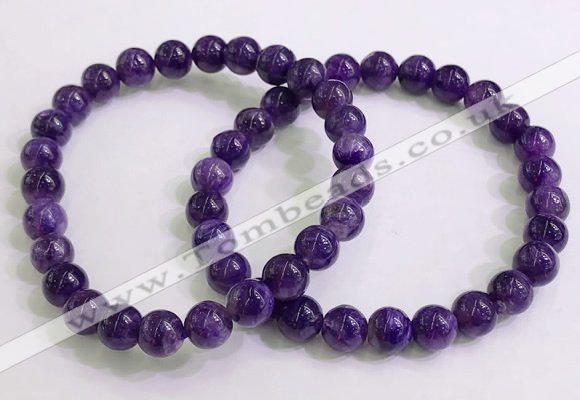 CGB2550 7.5 inches 6mm round charoite gemstone beaded bracelets