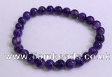 CGB2560 7.5 inches 7mm round charoite gemstone beaded bracelets