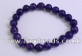 CGB2562 7.5 inches 9mm round charoite gemstone beaded bracelets