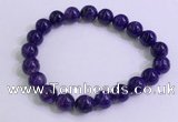 CGB2562 7.5 inches 9mm round charoite gemstone beaded bracelets