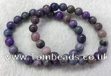 CGB2605 7.5 inches 8mm round natural sugilite beaded bracelets