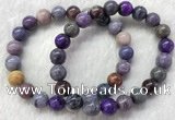 CGB2606 7.5 inches 9mm round natural sugilite beaded bracelets