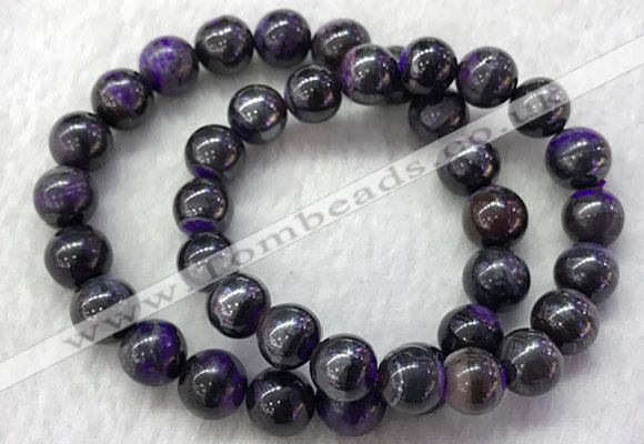 CGB2612 7.5 inches 10mm round natural sugilite beaded bracelets