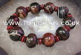 CGB3014 7.5 inches 13*20mm - 16*22mm rondelle agate bracelet