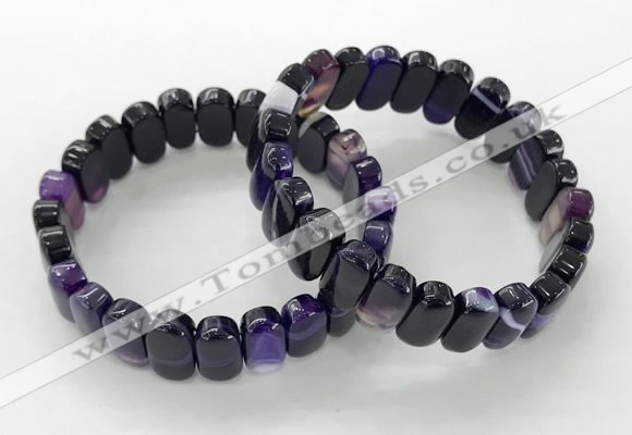 CGB3102 7.5 inches 8*15mm oval agate gemstone bracelets