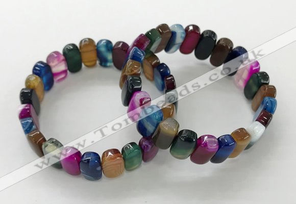 CGB3113 7.5 inches 8*15mm oval agate gemstone bracelets