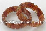 CGB3126 7.5 inches 10*20mm faceted oval agate bracelets